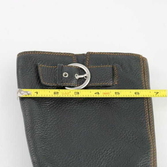 Born Women's Biker Moto Boots Size 6 Tall Block Heel Black Leather Comfy Rock - Picture 10 of 12